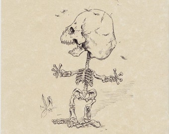 Pigpen Skeleton Print 8x10