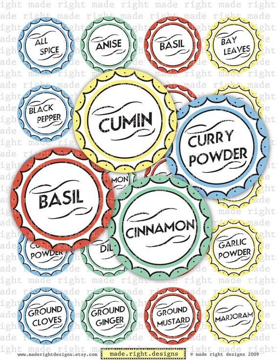 items similar to apothecary spice jar labels printable