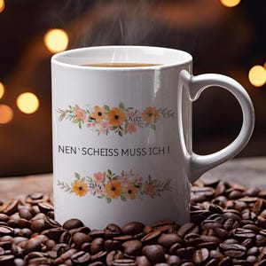 Funny mug with saying or motif. Funny ceramic mug for coffee, tea, gift idea for office, friends and family.