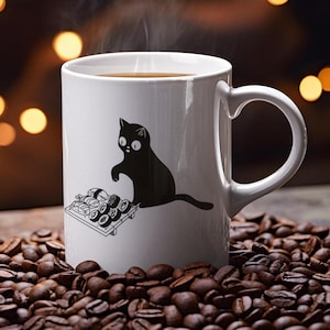 Funny mug with saying or motif. Funny ceramic mug for coffee, tea, gift idea for office, friends and family.