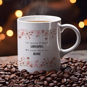 Funny mug with saying or motif. Funny ceramic mug for coffee, tea, gift idea for office, friends and family.