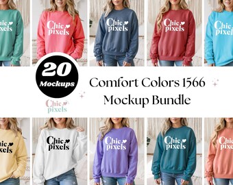 Pacote de mockup de moletom Comfort Colors 1566, Pacote de mockup de moletom CC1566, mockups de modelos, mockups da moda Pacote de mockup Comfort Colors
