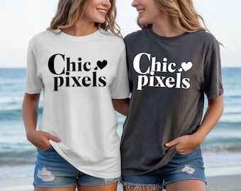 Comfort Colors 1717 Pepper and White Multiple Color Mockup Double Model Group Best Friend Mockup Bachelorette Shirt Girls Trip Bridal Party