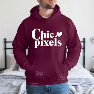 Kastanjebruine Gildan 18500 hoodie mockup voor mannen, 18500 mockup mannen kastanjebruine hoodie G185 mannelijke mockup kastanjebruine jongens hoodie No string hoodie