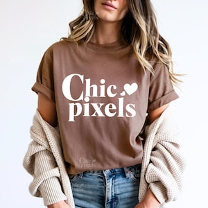 Comfort Colors C1717 Espresso Shirt Mockup CC1717 Espresso T-Shirt Mockup Model Mockup Trendy Mockup Comfort Colors Brown TShirt Boho Mockup