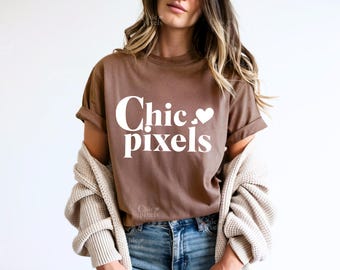Comfort Colors C1717 Espresso Shirt Mockup CC1717 Espresso T-Shirt Mockup Model Mockup Trendy Mockup Comfort Colors Brown TShirt Boho Mockup