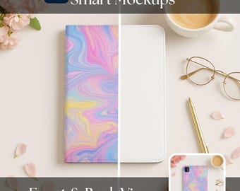 iPad Case Mockup, POD Tablet Folio Cover Case Smart Mock-up, Ipad Mockup Photoshop PSD Smart Object