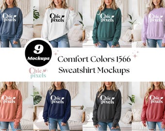 Pacote de mockup de moletom Comfort Colors 1566, Pacote de mockup de moletom CC1566, mockups de modelos, mockups da moda Pacote de mockup Comfort Colors