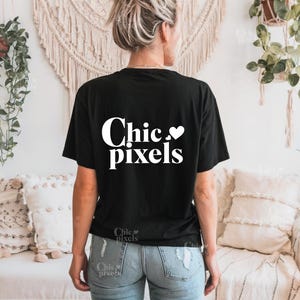 Comfort Colors C1717 Black Back of Shirt Mockup CC1717 Black T-Shirt Back Mockup Model Mockup Trendy Mockup Comfort Colors Black TShirt