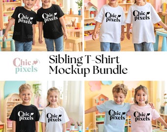 Sibling Kinder T-Shirt Mockup Bundle Gildan 5000b Shirt Kleine Kinder Mockup Jugend Mockup Kid Mockup Kleinkind Mockup Familien Shirt Passende Shirt