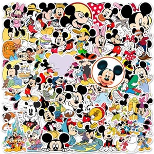 24 Pieces Disney Mickey Mouse & Friends Sticker Waterproof, Cute Vinyl Stickers Perfect for Laptops, Phones, Water Bottles ,Scrapbooks