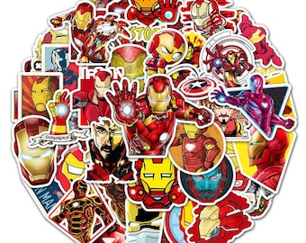 24 Iron Man Aufkleber, Avengers Superhero Aufkleber für Laptop, Scrapbook, Scrapbook