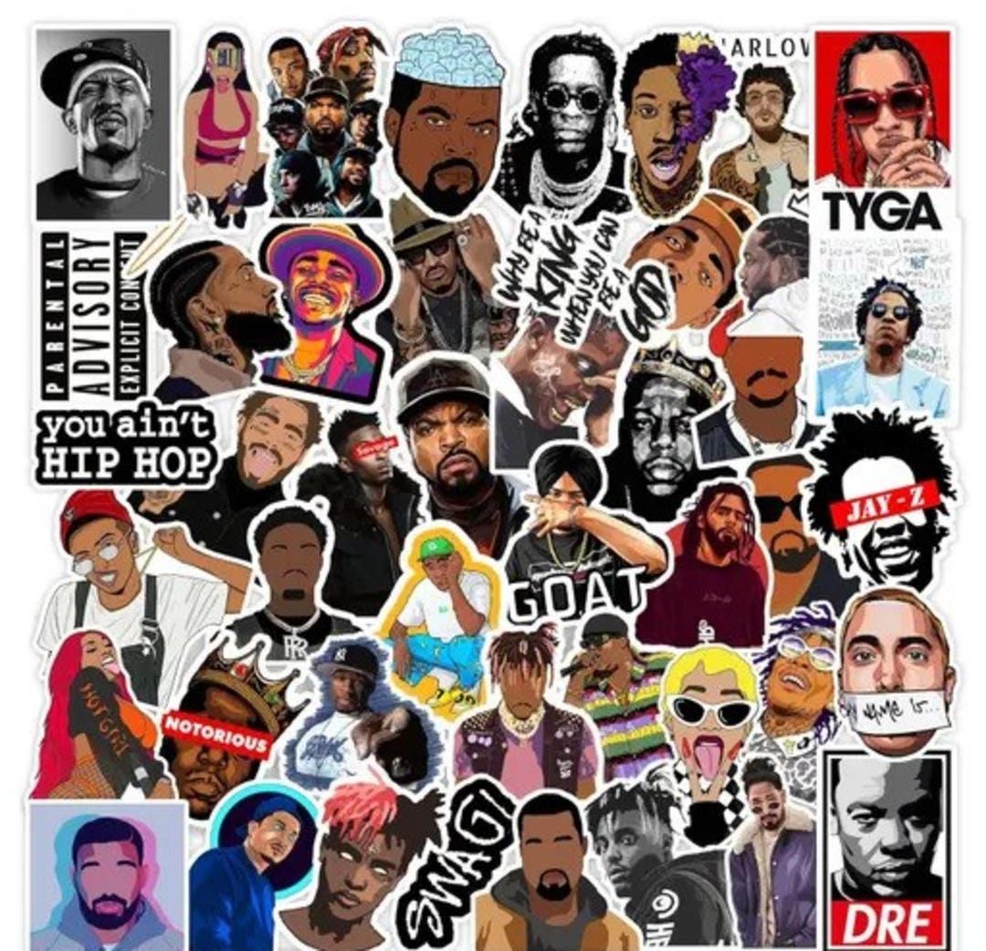Rap Decals Hip Hop Graffiti Sticker Pack – Rap Culture Vinyl Decals - Etsy Canada