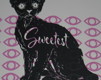 Sweetest and Wisest Cat art print by artist Victoria Rose Martin