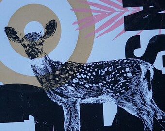 Conservation Key Deer print by artist Victoria Rose Martin