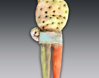Cactus ceramic sculpture by artist Victoria Rose Martin