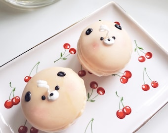 Teddy Bear Macaron Candles