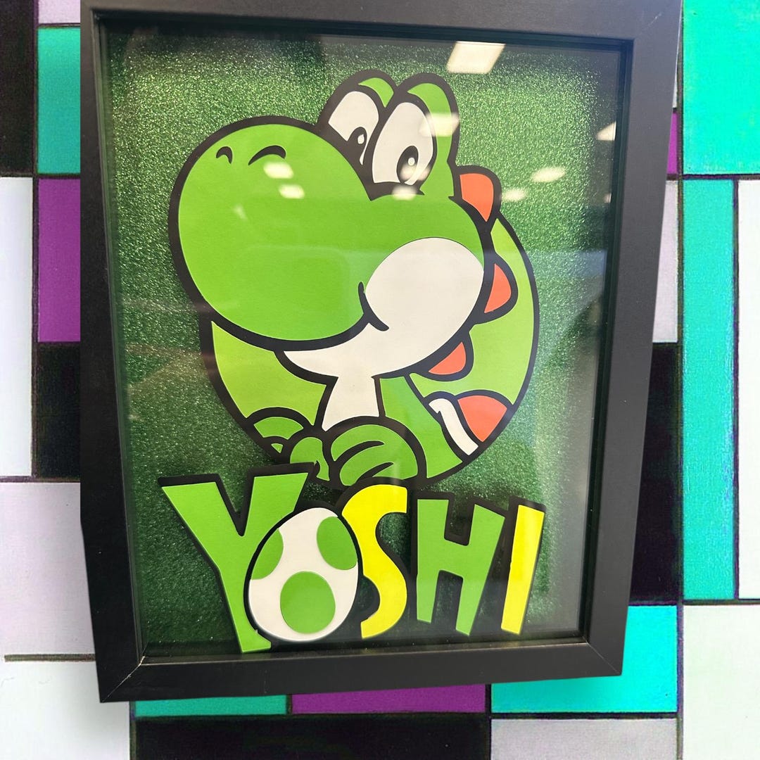 Yoshi Question Box 3D Shadow Box
