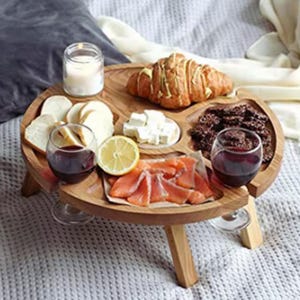 Mesa de picnic portátil plegable de madera