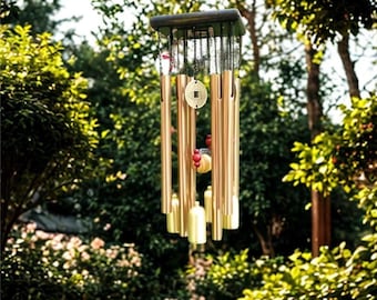Large Wind Chime with Bells – 63cm Chapel Garden Chimes for Outdoor & Home Decor, Spiritual Gift, Soothing Sound Decoration