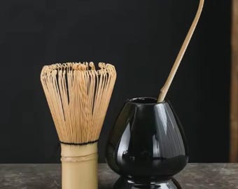 3 in 1 Bamboo Matcha Whisk Set, Traditional Tea Ceremony Kit, Japanese Tea Tool