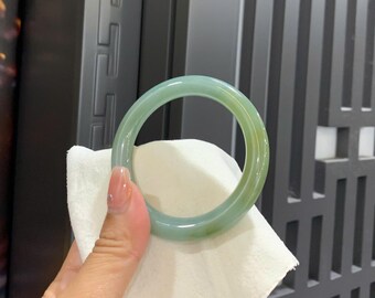 Natural Grade A Burma Jadeite bangle 53.5mm - Untreated - Certificated