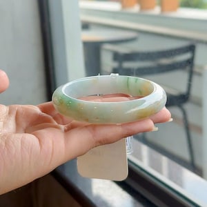 Natural Grade A Burma Jadeite bangle 55mm - Untreated - Certificated