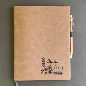 Personalized Leather Journal, Corporate Logo Gift, Business Gift, Engraved Leather Notebook, Custom Journal With Pen, Valentines Day Gift,