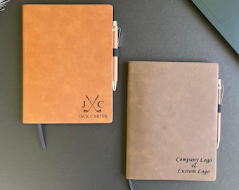 Customized Leather Notebook, Gratitude Journal, Christmas Day Gift for Husband, Gift For Father, Personalized Leather, Company Gift,