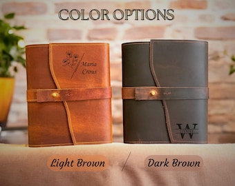 Personalized Leather Journal: Engraved Refillable Travel Notebook, Christmas Gift, Gift For Him, Travel Notebook, Graduation Gift,