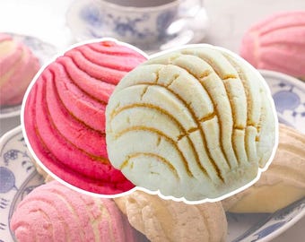 Concha Pan Dulce Mexican 3” x 2” Vinyl Sticker Decal for Water Bottle, Laptop, Phone