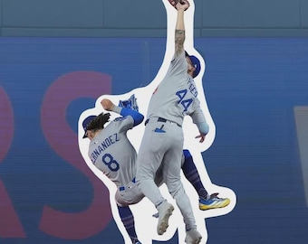 Kike Hernandez Andy Pages -  The Catch 2025 WS Baseball