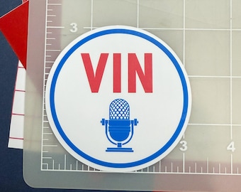 Vin Scully Los Angeles LA Baseball Circle Sticker 3" x 3"
