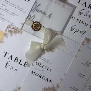 Papeterie de mariage de luxe - Invitation, RSVP, bienvenue et ordre du jour, menu personnalisé, numéros de table, plaque de table Take a Shot