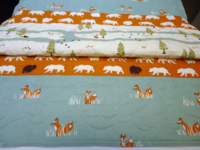 Modern Baby QuiltRustic Baby Boy BeddingBig Sur Organic Etsy