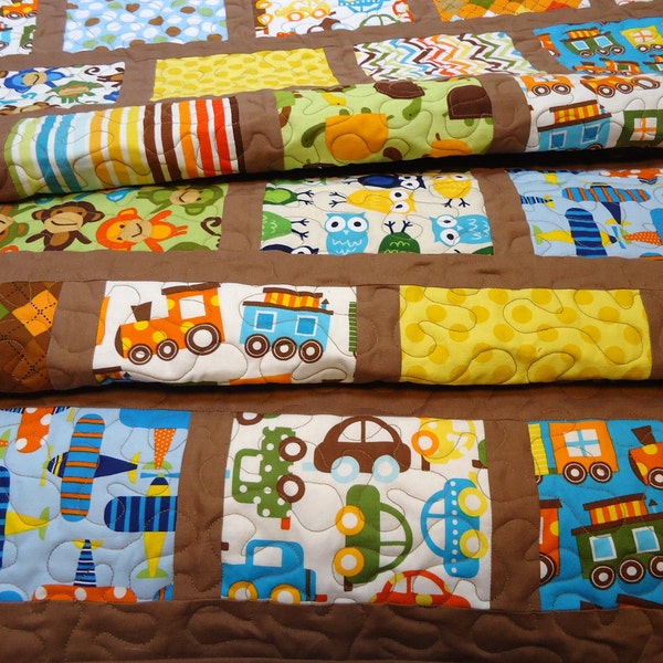 Milk Chocolate Mix Baby Boy Quilt