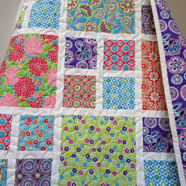 Reserved for Charles  Baby/toddler girl quilt Sweet Tooth