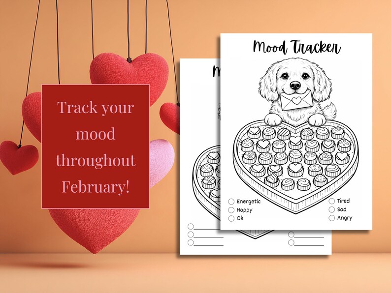 February Mood Tracker - PRINTABLE Bullet Journal Page - Planner Page ...