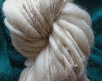 Dyer's Delight - ECRU Handspun Yarn with Fiber of Your Choice - Bulky, 100 yd