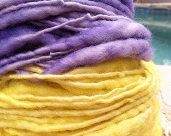 Grape Lemon Heaven  -- Made to Order Handspun Merino Yarn 80-100 yards