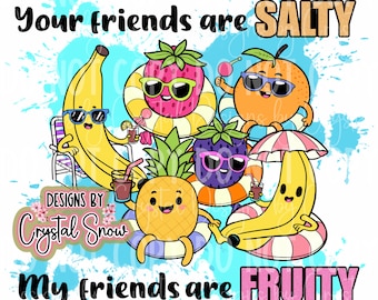 Funny Fruit Besties PNG: Summer Sublimation Design (Digital Download)