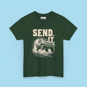 Vintage Rally Car Unisex Heavy Cotton Tee, Rally Racing Shirt, Send It T-Shirt, Motorsport Apparel, Car Enthusiast Gift image 5