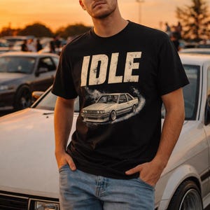 Camiseta JDM para coches, camiseta Idle Car Culture, regalo para entusiastas de los coches japoneses, camiseta Stance para coches, regalo para amantes de los coches imagen 2