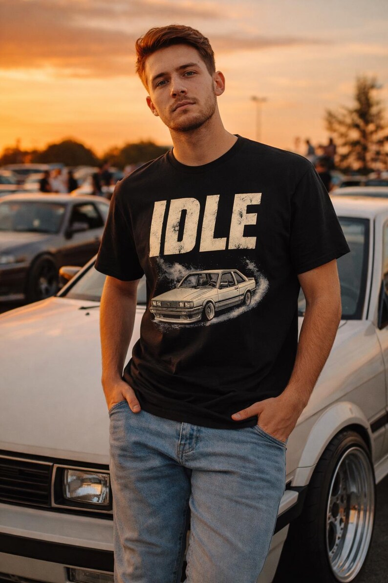 Camiseta JDM para coches, camiseta Idle Car Culture, regalo para entusiastas de los coches japoneses, camiseta Stance para coches, regalo para amantes de los coches imagen 2