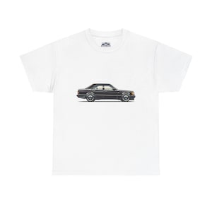 Camiseta unisex de algodón grueso Mercedes negra, regalo para amantes de los coches, camiseta para entusiastas de los vehículos, ropa automotriz, camiseta de coches clásicos, camiseta de coches clásicos
