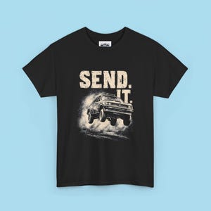 Vintage Rally Car Unisex Heavy Cotton Tee, Rally Racing Shirt, Send It T-Shirt, Motorsport Apparel, Car Enthusiast Gift image 3