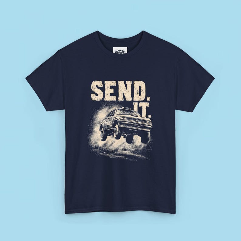 Vintage Rally Car Unisex Heavy Cotton Tee, Rally Racing Shirt, Send It T-Shirt, Motorsport Apparel, Car Enthusiast Gift image 7