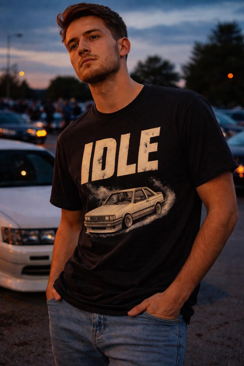 Camiseta JDM para coches, camiseta Idle Car Culture, regalo para entusiastas de los coches japoneses, camiseta Stance para coches, regalo para amantes de los coches imagen 3