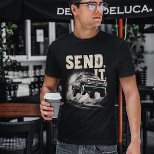 Vintage Rally Car Unisex Heavy Cotton Tee, Rally Racing Shirt, Send It T-Shirt, Motorsport Apparel, Car Enthusiast Gift image 2