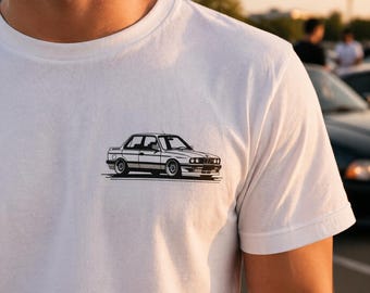 BMW E30 Shirt, Classic Car Enthusiast Gift, Car Guy Tshirt, Vintage BMW Tee, BMW Owner Gift